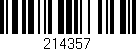 Código de barras (EAN, GTIN, SKU, ISBN): '214357'