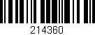 Código de barras (EAN, GTIN, SKU, ISBN): '214360'