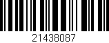 Código de barras (EAN, GTIN, SKU, ISBN): '21438087'