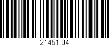 Código de barras (EAN, GTIN, SKU, ISBN): '21451.04'