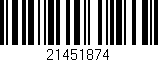 Código de barras (EAN, GTIN, SKU, ISBN): '21451874'