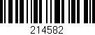 Código de barras (EAN, GTIN, SKU, ISBN): '214582'