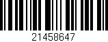 Código de barras (EAN, GTIN, SKU, ISBN): '21458647'