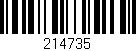 Código de barras (EAN, GTIN, SKU, ISBN): '214735'
