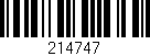 Código de barras (EAN, GTIN, SKU, ISBN): '214747'