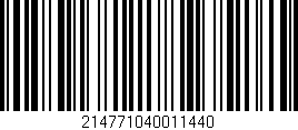 Código de barras (EAN, GTIN, SKU, ISBN): '214771040011440'