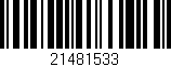 Código de barras (EAN, GTIN, SKU, ISBN): '21481533'