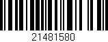 Código de barras (EAN, GTIN, SKU, ISBN): '21481580'