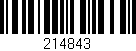 Código de barras (EAN, GTIN, SKU, ISBN): '214843'