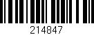 Código de barras (EAN, GTIN, SKU, ISBN): '214847'