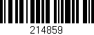 Código de barras (EAN, GTIN, SKU, ISBN): '214859'