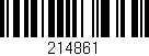 Código de barras (EAN, GTIN, SKU, ISBN): '214861'