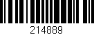 Código de barras (EAN, GTIN, SKU, ISBN): '214889'