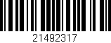 Código de barras (EAN, GTIN, SKU, ISBN): '21492317'