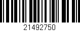 Código de barras (EAN, GTIN, SKU, ISBN): '21492750'