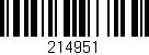 Código de barras (EAN, GTIN, SKU, ISBN): '214951'