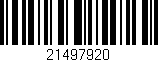 Código de barras (EAN, GTIN, SKU, ISBN): '21497920'