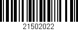 Código de barras (EAN, GTIN, SKU, ISBN): '21502022'