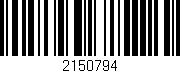 Código de barras (EAN, GTIN, SKU, ISBN): '2150794'