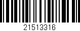 Código de barras (EAN, GTIN, SKU, ISBN): '21513316'