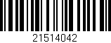 Código de barras (EAN, GTIN, SKU, ISBN): '21514042'