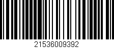 Código de barras (EAN, GTIN, SKU, ISBN): '21536009392'