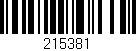 Código de barras (EAN, GTIN, SKU, ISBN): '215381'
