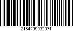 Código de barras (EAN, GTIN, SKU, ISBN): '2154789862071'