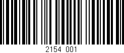 Código de barras (EAN, GTIN, SKU, ISBN): '2154/001'