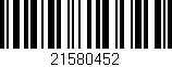 Código de barras (EAN, GTIN, SKU, ISBN): '21580452'