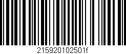 Código de barras (EAN, GTIN, SKU, ISBN): '215920102501f'