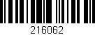 Código de barras (EAN, GTIN, SKU, ISBN): '216062'