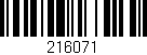 Código de barras (EAN, GTIN, SKU, ISBN): '216071'