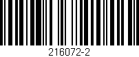 Código de barras (EAN, GTIN, SKU, ISBN): '216072-2'
