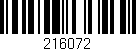 Código de barras (EAN, GTIN, SKU, ISBN): '216072'