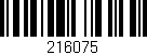 Código de barras (EAN, GTIN, SKU, ISBN): '216075'