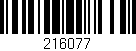 Código de barras (EAN, GTIN, SKU, ISBN): '216077'