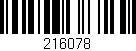 Código de barras (EAN, GTIN, SKU, ISBN): '216078'