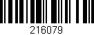 Código de barras (EAN, GTIN, SKU, ISBN): '216079'