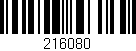 Código de barras (EAN, GTIN, SKU, ISBN): '216080'