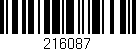 Código de barras (EAN, GTIN, SKU, ISBN): '216087'