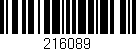 Código de barras (EAN, GTIN, SKU, ISBN): '216089'