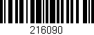 Código de barras (EAN, GTIN, SKU, ISBN): '216090'