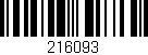 Código de barras (EAN, GTIN, SKU, ISBN): '216093'