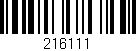 Código de barras (EAN, GTIN, SKU, ISBN): '216111'