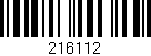 Código de barras (EAN, GTIN, SKU, ISBN): '216112'