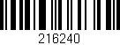 Código de barras (EAN, GTIN, SKU, ISBN): '216240'