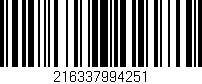 Código de barras (EAN, GTIN, SKU, ISBN): '216337994251'