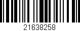 Código de barras (EAN, GTIN, SKU, ISBN): '21638258'