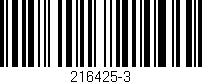 Código de barras (EAN, GTIN, SKU, ISBN): '216425-3'